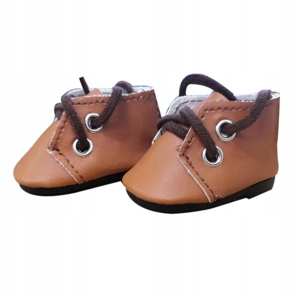 Scarpe in PU per bambole da 14,5 pollici beige stile sneaker alla moda