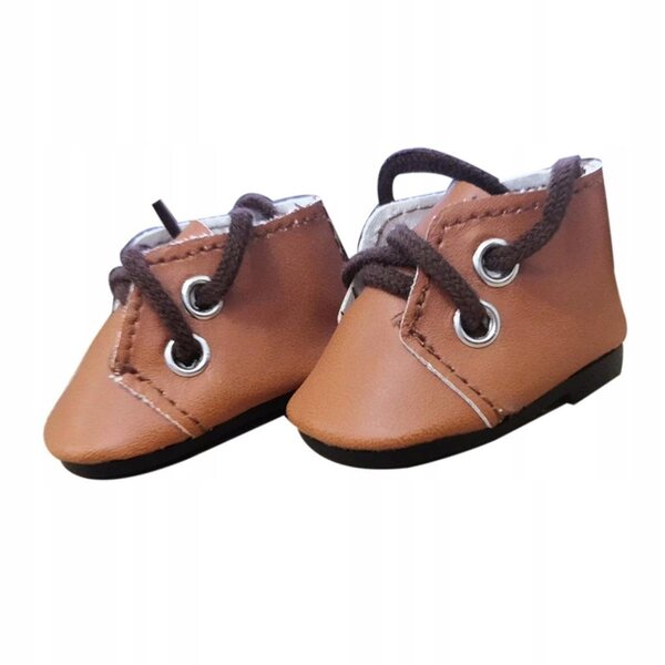 Scarpe in PU per bambole da 14,5 pollici beige stile sneaker alla moda