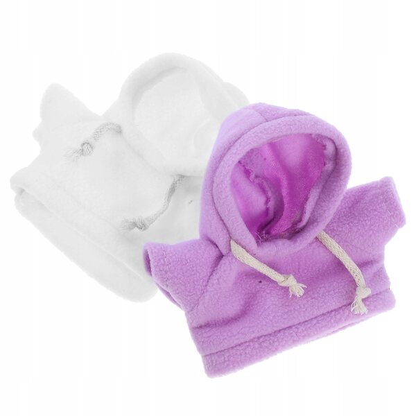 Set 2 abiti morbidi con cappuccio per orsetti di peluche multicolore