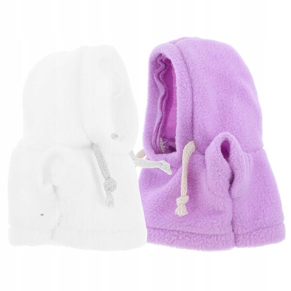 Set 2 abiti morbidi con cappuccio per orsetti di peluche multicolore