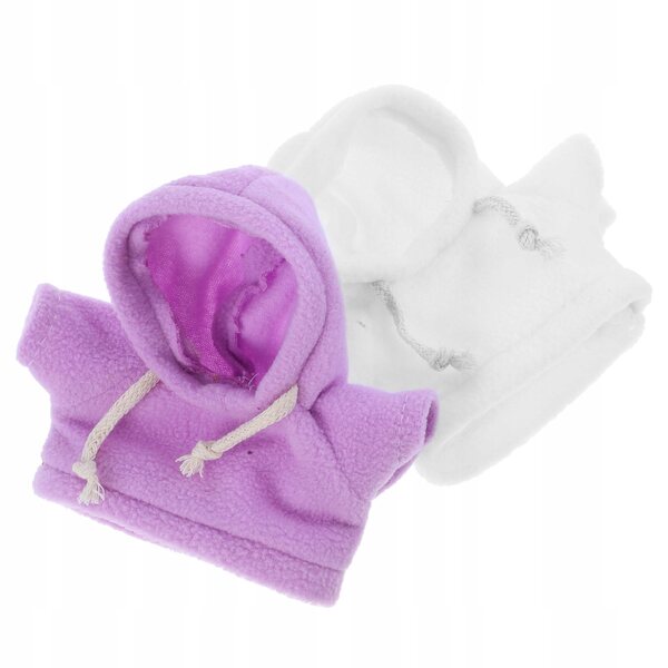 Set 2 abiti morbidi con cappuccio per orsetti di peluche multicolore