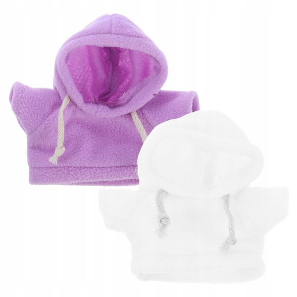 Set 2 abiti morbidi con cappuccio per orsetti di peluche multicolore