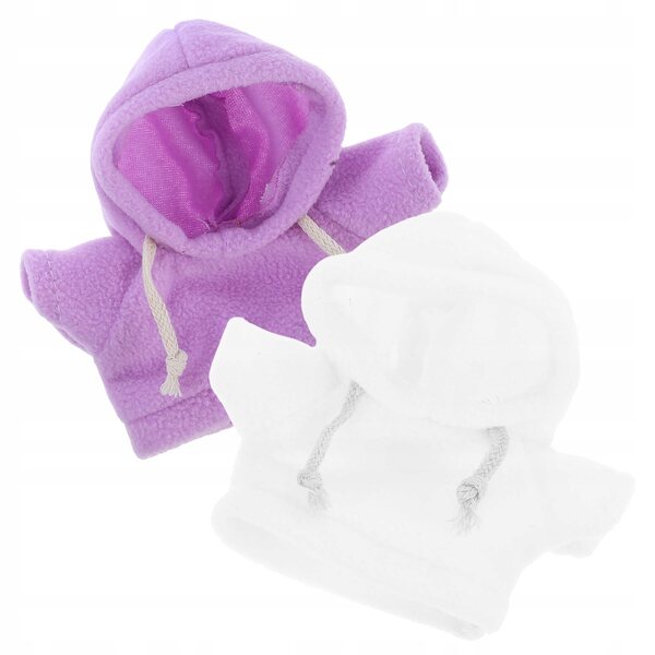 Set 2 abiti morbidi con cappuccio per orsetti di peluche multicolore