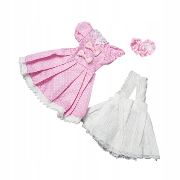 Prinzessinnenkleid für 1/6 Puppen, rosa und weißes Zubehör für Kinder
