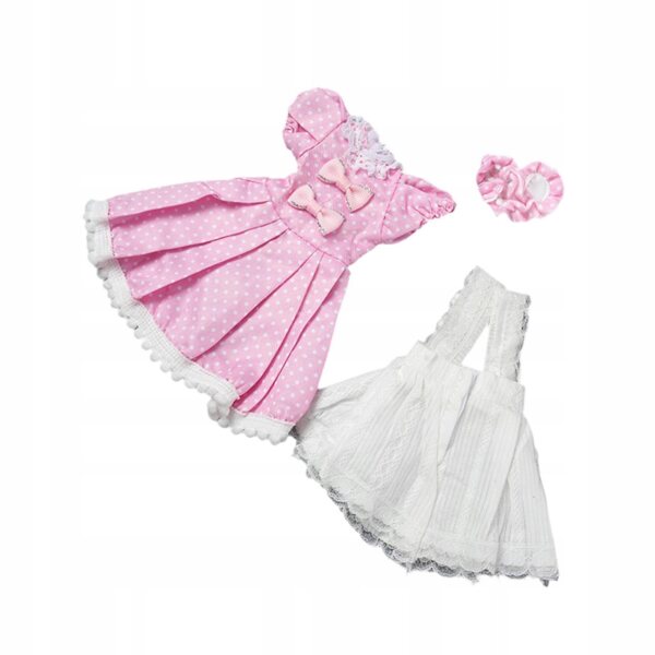 Prinzessinnenkleid für 1/6 Puppen, rosa und weißes Zubehör für Kinder