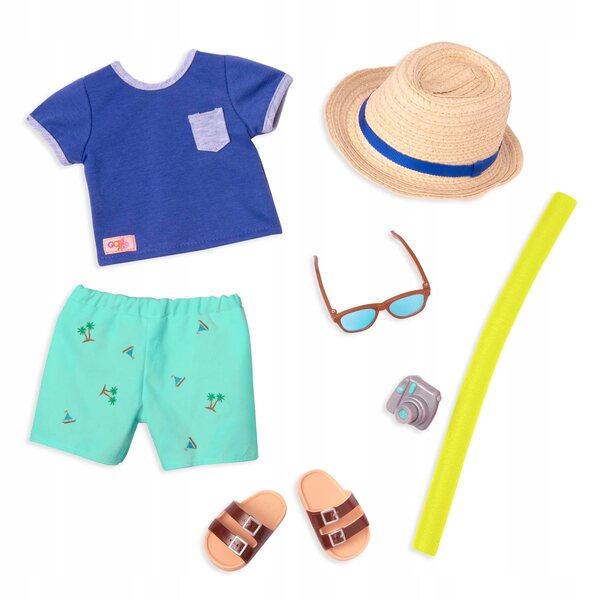 Our Generation: Set abiti da spiaggia per bambola maschio 46 cm DELUXE