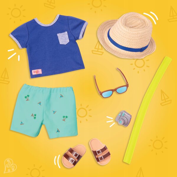 Our Generation: Set abiti da spiaggia per bambola maschio 46 cm DELUXE