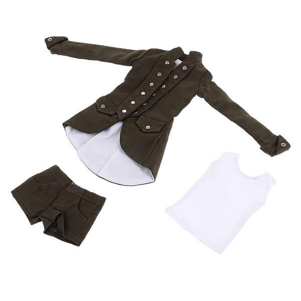 Mini set di abiti gotici in scala 1/6 per action figure femminili da 30 cm