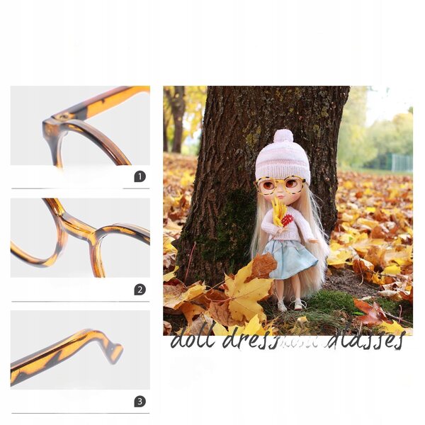 Goldene Brillen für Puppen – Mode- und DIY-Accessoires aus langlebigem Kunststoff