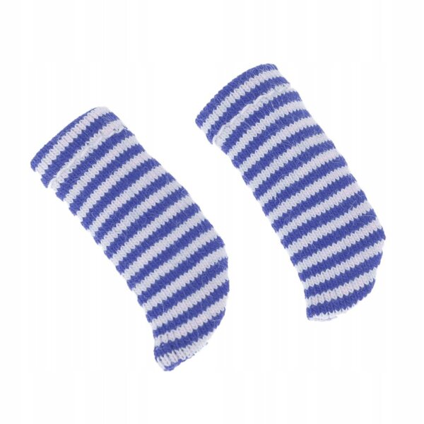 Calze a righe azzurre per bambole OB11, Obitsu11 e BJD 1/12, taglia universale