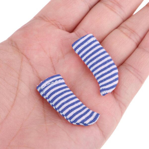 Calze a righe azzurre per bambole OB11, Obitsu11 e BJD 1/12, taglia universale