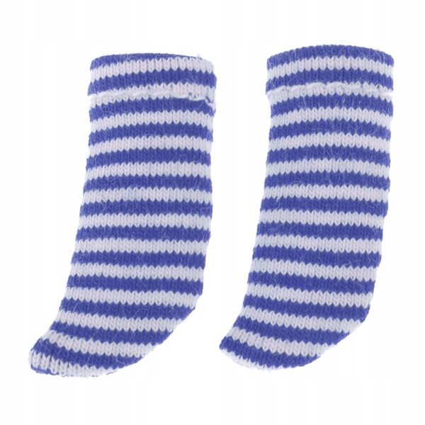 Calze a righe azzurre per bambole OB11, Obitsu11 e BJD 1/12, taglia universale