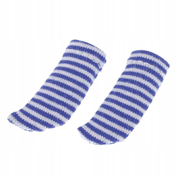 Calze a righe azzurre per bambole OB11, Obitsu11 e BJD 1/12, taglia universale