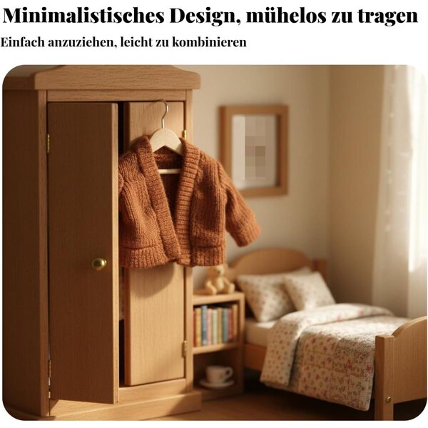 Cardigan in maglia Qianly multicolore per bambole 1/12 OB11 morbido e facile da vestire