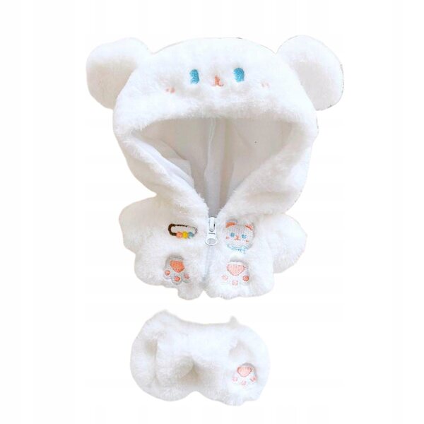 Bekleidungsset für 20-cm-Puppen mit Mantel und Hose aus weichem Stoff
