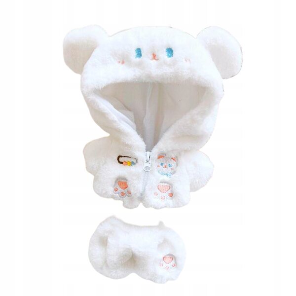 Bekleidungsset für 20-cm-Puppen mit Mantel und Hose aus weichem Stoff