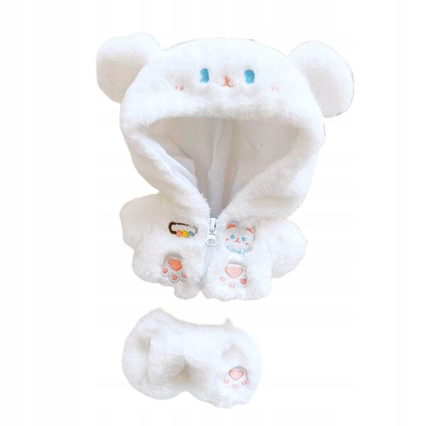 Bekleidungsset für 20-cm-Puppen mit Mantel und Hose aus weichem Stoff