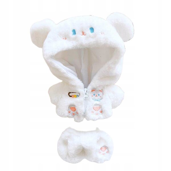 Bekleidungsset für 20-cm-Puppen mit Mantel und Hose aus weichem Stoff