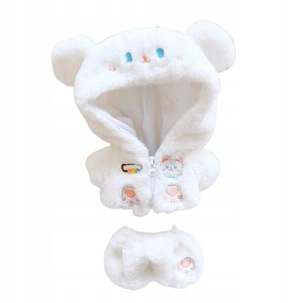 Bekleidungsset für 20-cm-Puppen mit Mantel und Hose aus weichem Stoff