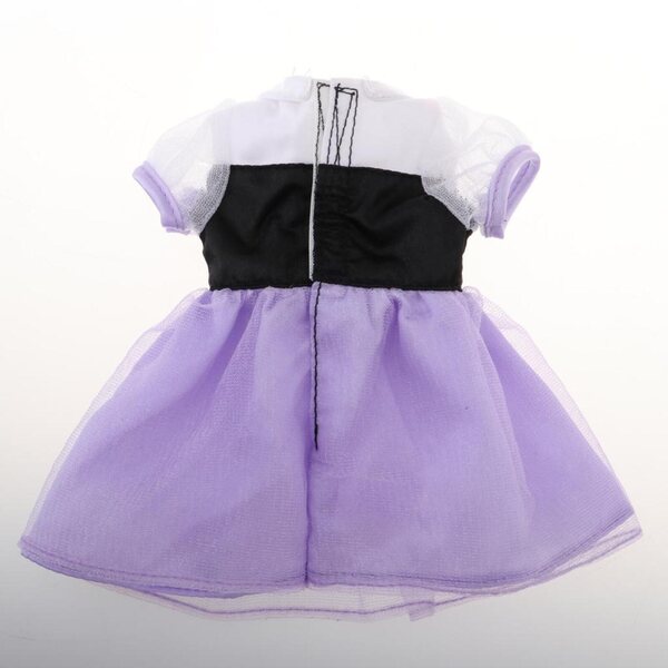 Chiffonkleid für 25 cm große Puppen mit Peter-Pan-Kragen, handgefertigt