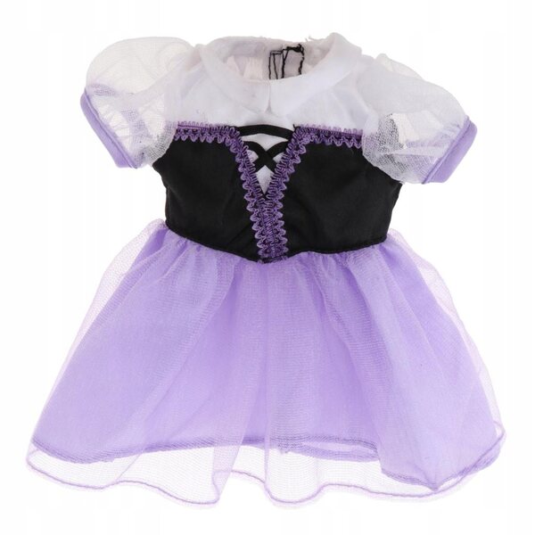 Chiffonkleid für 25 cm große Puppen mit Peter-Pan-Kragen, handgefertigt