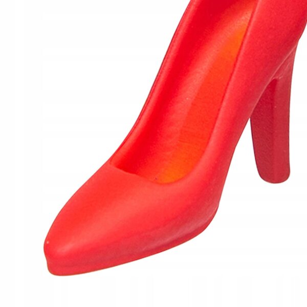 Scarpe rosse donna con tacco alto in scala 1:12 per bambole e miniature