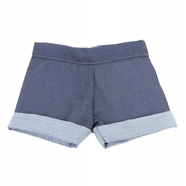 Pantaloncini corti con polsini per una bambola di 25 cm, blu scuro