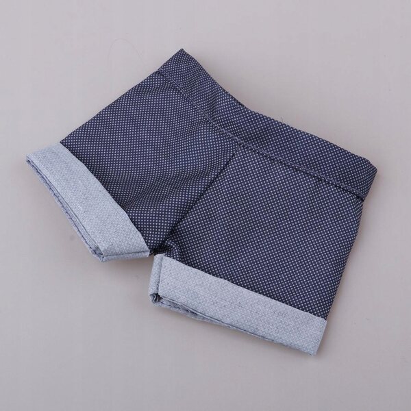Pantaloncini corti con polsini per una bambola di 25 cm, blu scuro