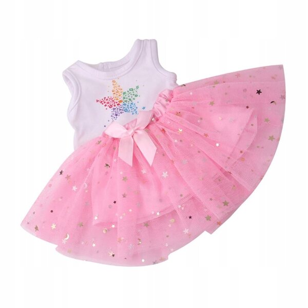 Handgefertigtes Fuchsia-Kleid für 18-Zoll-Puppe – elegant und weich
