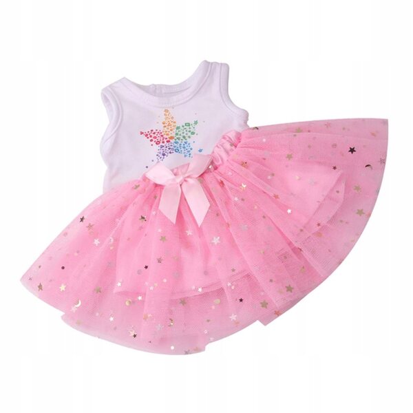 Handgefertigtes Fuchsia-Kleid für 18-Zoll-Puppe – elegant und weich