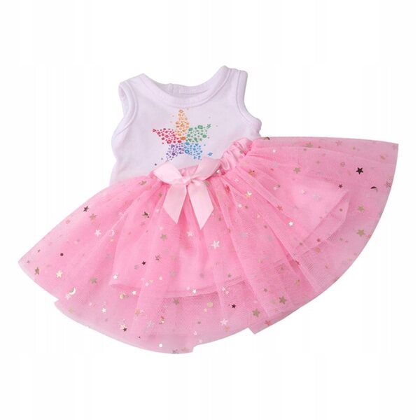 Handgefertigtes Fuchsia-Kleid für 18-Zoll-Puppe – elegant und weich