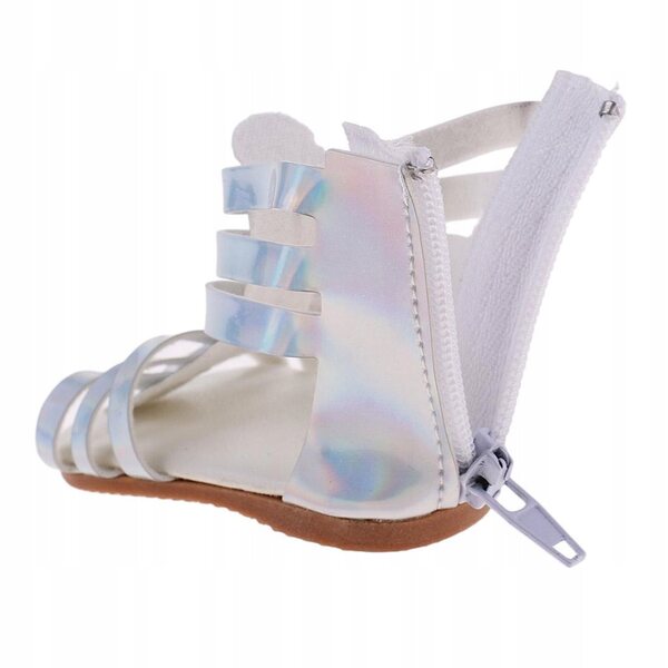 Sandaletti in pelle PU per bambole da 18 pollici, accessori moda bambini