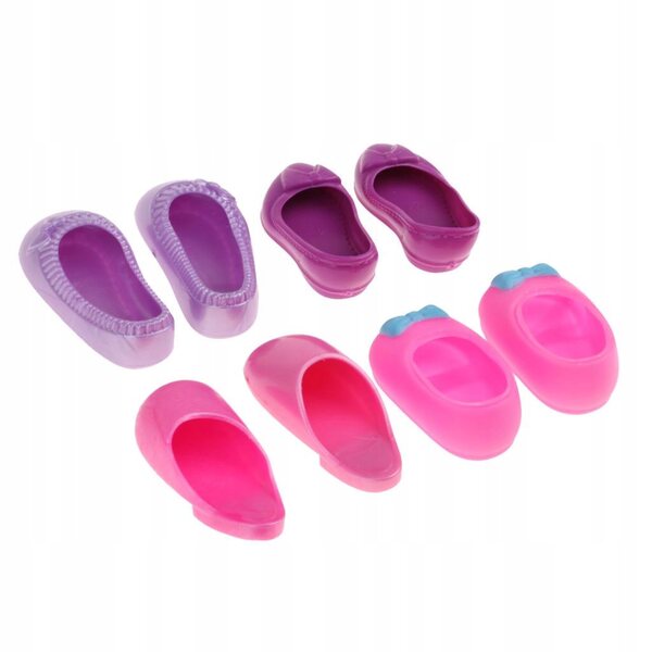 4 Paar Mellchan-Puppenschuhe, 25 cm, bunte Sandalen und Hausschuhe