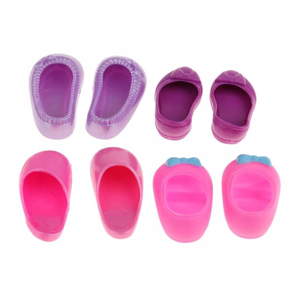 4 Paar Mellchan-Puppenschuhe, 25 cm, bunte Sandalen und Hausschuhe