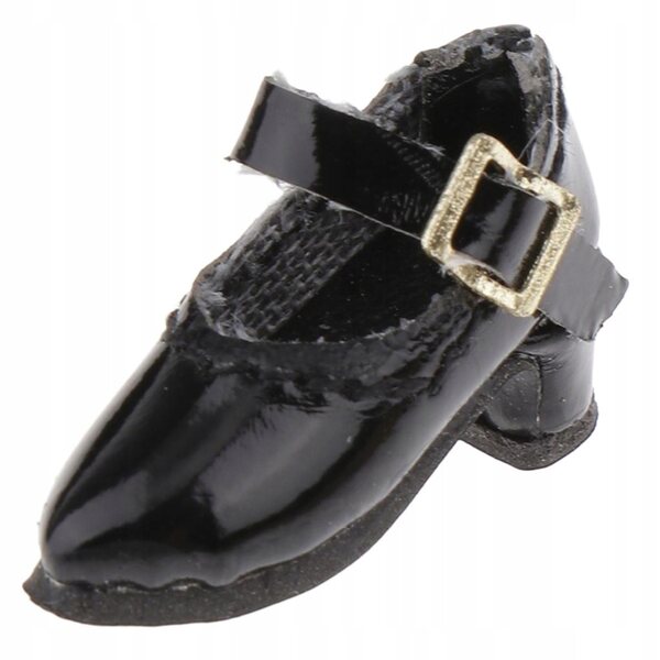 Scarpe nere con tacco alto in PU per bambole OB11 1/12 - Accessori moda