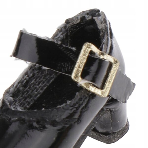 Scarpe nere con tacco alto in PU per bambole OB11 1/12 - Accessori moda