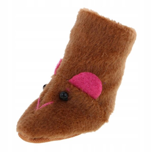 Scarpe Invernali Peluche Coniglio per Bambole 12'' Marroni 1/6