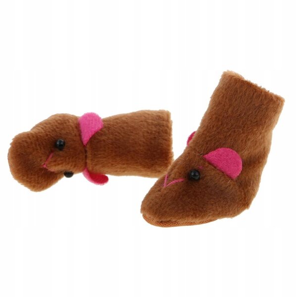 Scarpe Invernali Peluche Coniglio per Bambole 12'' Marroni 1/6