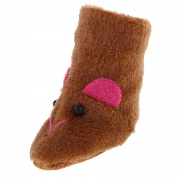 Scarpe Invernali Peluche Coniglio per Bambole 12'' Marroni 1/6