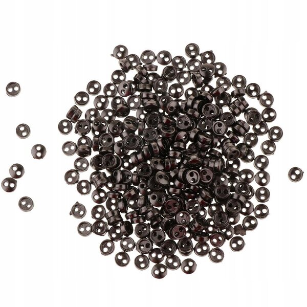 Set 300 Mini Bottoni Metallici Marrone Scuro per Abbigliamento Bambole DIY