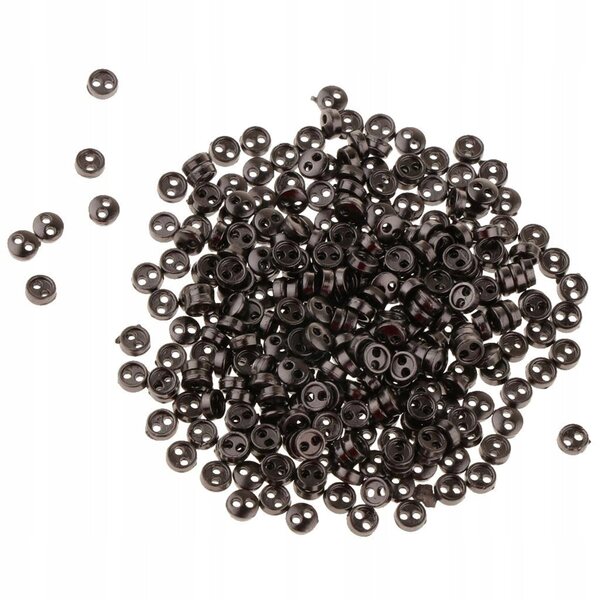 Set 300 Mini Bottoni Metallici Marrone Scuro per Abbigliamento Bambole DIY