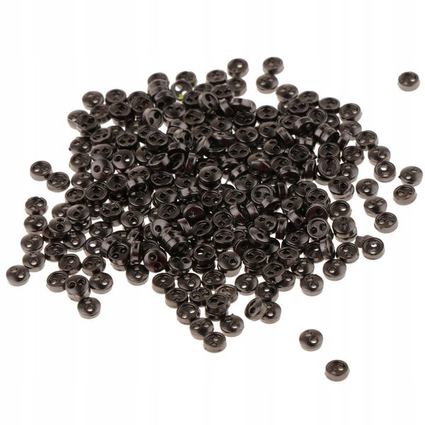 Set 300 Mini Bottoni Metallici Marrone Scuro per Abbigliamento Bambole DIY