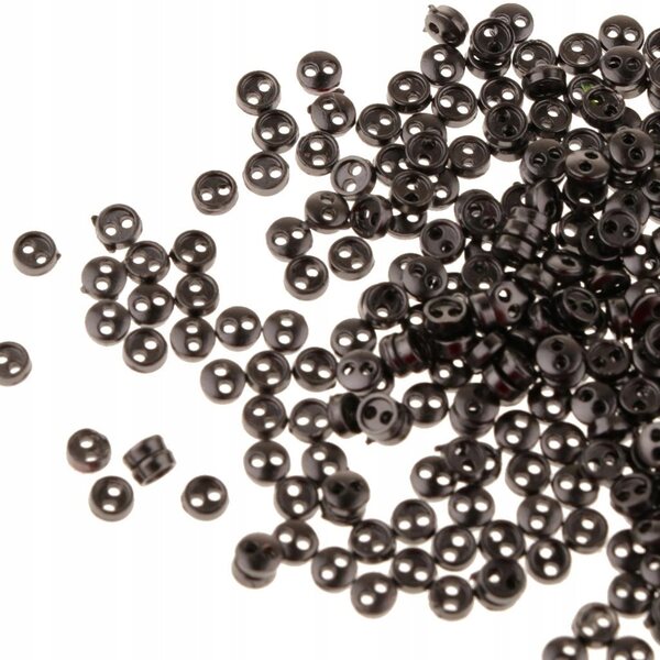 Set 300 Mini Bottoni Metallici Marrone Scuro per Abbigliamento Bambole DIY