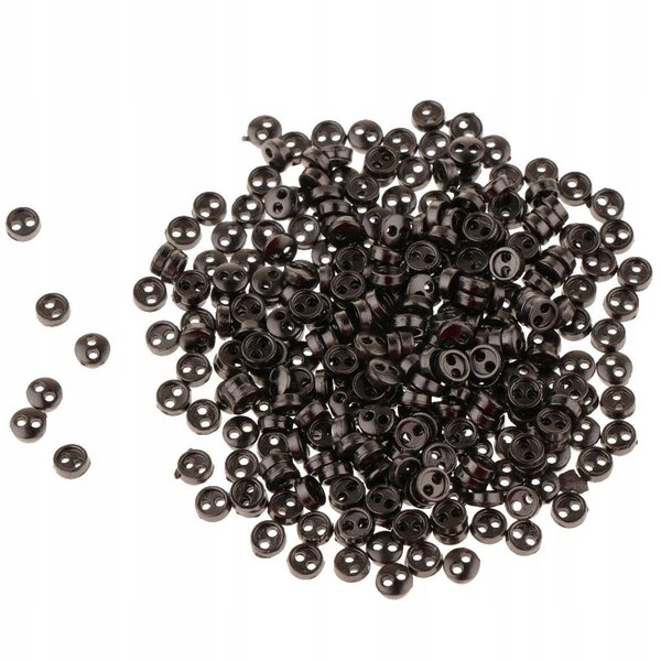 Set 300 Mini Bottoni Metallici Marrone Scuro per Abbigliamento Bambole DIY
