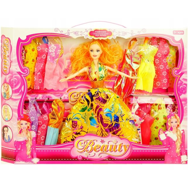 29 cm große Puppe mit 17 bunten Kleidungsstücken von Nicola Toys für Kinder ab 3 Jahren