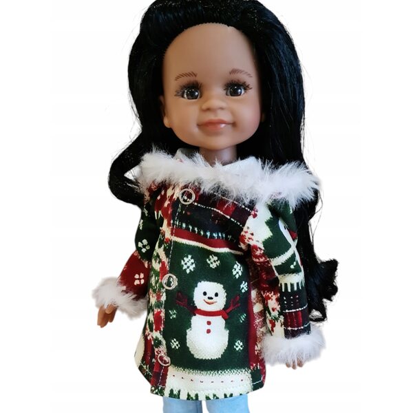 Cappotto invernale con pelliccia per bambola Paola Reina 32cm, abbigliamento invernale