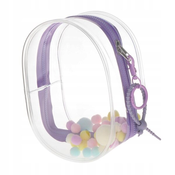 Gabbia Espositiva Trasparente per Mini Figure Collezionabili Viola Large 16x9x23 cm