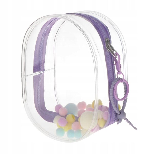 Gabbia Espositiva Trasparente per Mini Figure Collezionabili Viola Large 16x9x23 cm