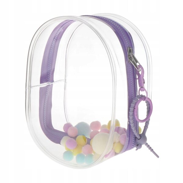 Gabbia Espositiva Trasparente per Mini Figure Collezionabili Viola Large 16x9x23 cm