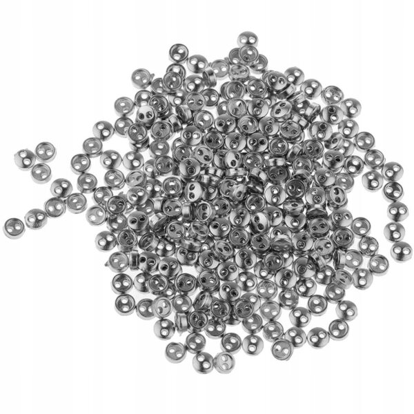 Set 300 Mini Bottoni in Metallo Argento per Cucito e Accessori DIY